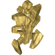 Large Figure Torso Cover, Armor, Small Triangular with Pincer End Perlgold