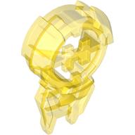 Large Figure Chest Badge with 'H' Hero Factory Logo in Spiked Circle Transparent-Gelb
