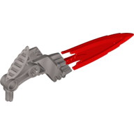 Large Figure Weapon Blade, Fire Shooter with Flexible Red Blade Flat Silver