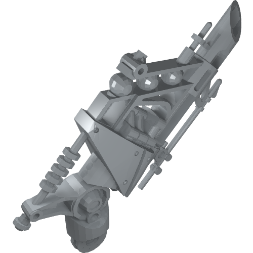Large Figure Weapon Gun, Heavy Metal Shooter Arm in Perlhellgrau