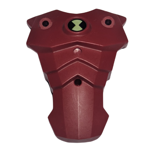 Large Figure Torso Cover, with Raised Center Circle and Ben 10 Print Dunkelrot