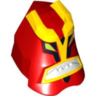 Large Figure Head, Jet Ray with Yellow Brow Print Red