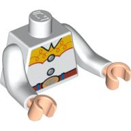 Torso with Long Arms, Western Outfit Print (Jessie), White Arms, Light Nougat Hands Weiß
