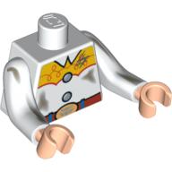 Torso with Long Arms, Western Outfit with Dirt Stains Print (Jessie), White Arms with Dirt Print, Light Nougat Hands White