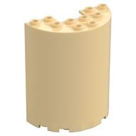 Zylinder halb 3 × 6 × 6 mit 1 × 2 Aussparung Beige