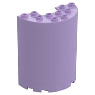 Zylinder halb 3 × 6 × 6 mit 1 × 2 Aussparung Lavendel