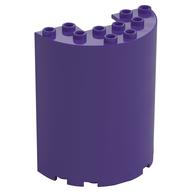 Zylinder halb 3 × 6 × 6 mit 1 × 2 Aussparung Dunkellila