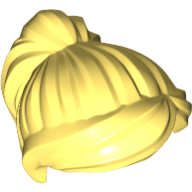 Hair Ponytail and Swept Sideways Fringe Leuchtendes Hellgelb
