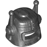 Helmet with Eye Slot and Antenna Pearl Titanium