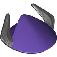 Large Figure Helmet with Silver Horns Print (Zurg) Dunkellila