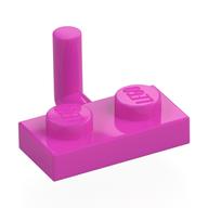 Plate Special 1 × 2 with Bar Up [Horizontal Arm 5mm] Dark Pink