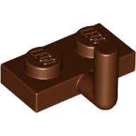 Plate Special 1 × 2 with Bar Up [Horizontal Arm 5mm] Reddish Brown