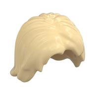 Hair Mid-Length Tousled with Center Part Beige