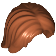 Hair Mid-Length Tousled with Center Part Dark Orange