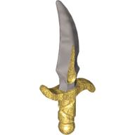 Weapon Dagger with Pearl Light Gray Blade Pearl Gold