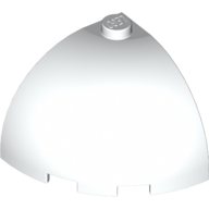 Brick Round Corner 3 × 3 × 2 Dome Top White