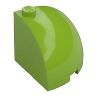 Brick Round Corner 3 × 3 × 2 Dome Top Lime