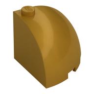 Brick Round Corner 3 × 3 × 2 Dome Top Pearl Gold