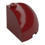 Brick Round Corner 3 × 3 × 2 Dome Top Dark Red