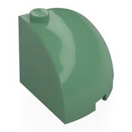 Brick Round Corner 3 × 3 × 2 Dome Top Sand Green