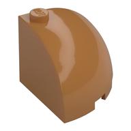 Brick Round Corner 3 × 3 × 2 Dome Top Medium Nougat