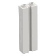 Brick Special 1 × 2 × 5 with Groove White