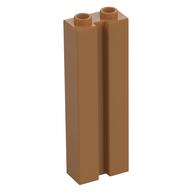 Brick Special 1 × 2 × 5 with Groove Medium Nougat