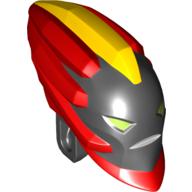 Large Figure Head, Swampfire with Black Face Print Red