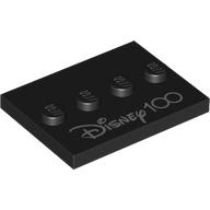 Plate Special 3 × 4 with 1 × 4 Center Studs and 'Disney 100' Print