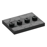Plate Special 3 × 4 with 1 × 4 Center Studs and Dark Bluish Grey Stone Path print