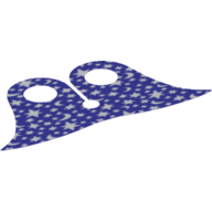 Neckwear Cape Collar, Pointed with Iridescent Stars and Moons Print Dunkellila