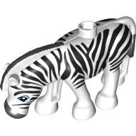 Duplo Animal Zebra, Ridged Mane Weiß