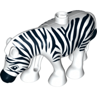 Duplo Animal Zebra, Smooth Mane White