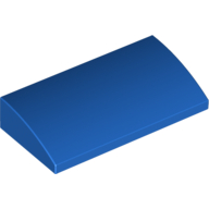 Brick Curved 2 × 4 × 2/3 No Studs, with Bottom Tubes Blue