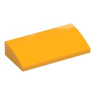 Brick Curved 2 × 4 × 2/3 No Studs, with Bottom Tubes Bright Light Orange