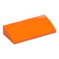 Brick Curved 2 × 4 × 2/3 No Studs, with Bottom Tubes Orange