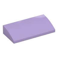 Brick Curved 2 × 4 × 2/3 No Studs, with Bottom Tubes Lavender