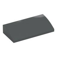 Brick Curved 2 × 4 × 2/3 No Studs, with Bottom Tubes Dark Bluish Gray