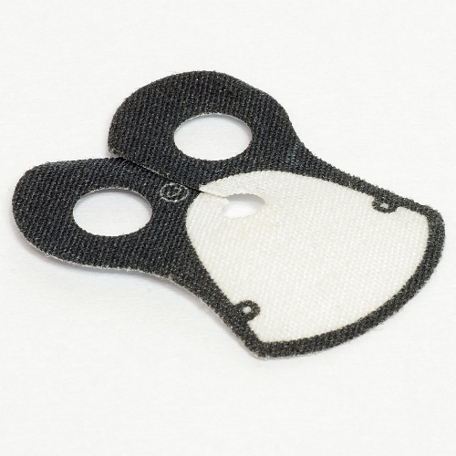 Neckwear Cape, Pauldron with Black Neck and 2 Black Circles Print White