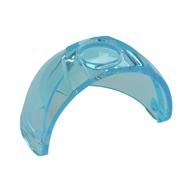 Headwear Accessory Visor [Large with Trapezoid Top] Transparent-Hellblau