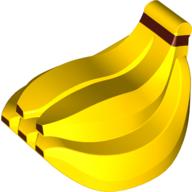 Duplo Food Bananas with Brown Tips Print Gelb