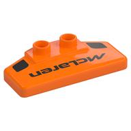 Duplo Rear Spoiler 2 × 4 × 1 / 2 with 'MCLAREN' Print Orange