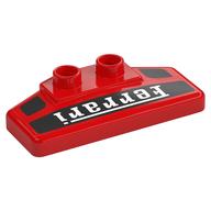Duplo Rear Spoiler 2 × 4 × 1 / 2 with 'Ferrari' Print Rot