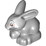 Duplo Animal Rabbit with Whiskers and Pink Nose Print Hellblaugrau