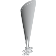 Propeller 1 Blade 14L with Two Pin Holes and Four Axles White