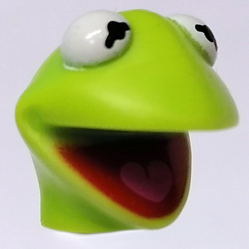 Minifig Head Special (Kermit) Lime