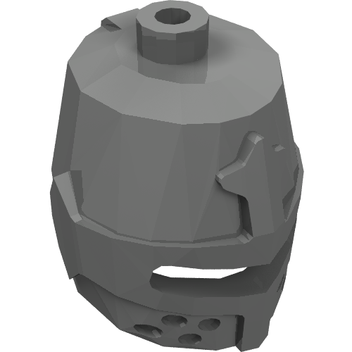 Helmet Castle Closed with Eye Slit Pearl Dark Gray
