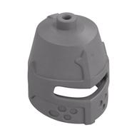 Helmet Castle Closed with Eye Slit Flat Silver