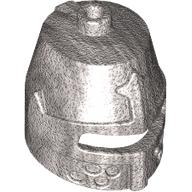 Helmet Castle Closed with Eye Slit Metallic-Silber