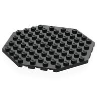 Plate Special 10 × 10 Octagonal with Hole Black